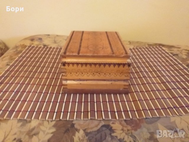 Стара дървена кутия за цигари, снимка 4 - Други ценни предмети - 27995811