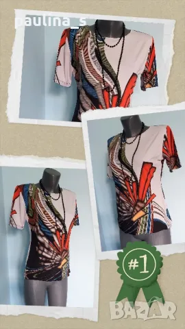 Четири броя / Маркови памучни блузи тип туника / универсален размер , снимка 11 - Туники - 46343950