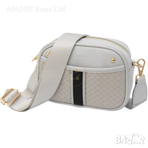 Ежедневна дамска чанта AMORE Elisa - Gray, снимка 2 - Чанти - 53584888