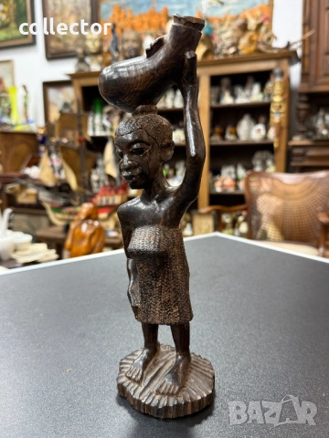 Абаносова африканска статуетка / фигура. №7869, снимка 2 - Антикварни и старинни предмети - 53476971