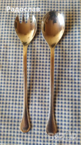 INOX стари италиански лъжици / прибори за сервиране 