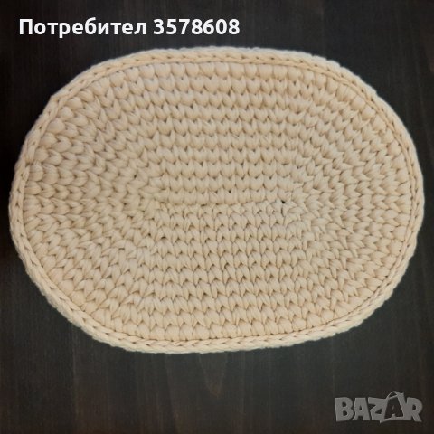Ръчно изплетен овален панер, снимка 3 - Декорация за дома - 38990771