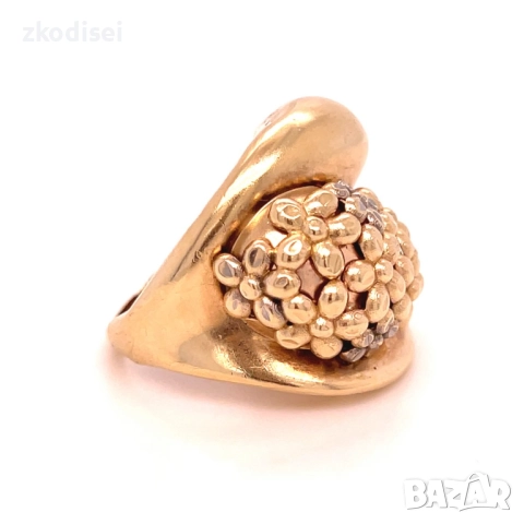 Златен дамски пръстен 5,64гр. размер:53 14кр. проба:585 модел:35610-1, снимка 3 - Пръстени - 52575209