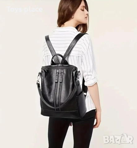 Нова дамска кожена раница , снимка 3 - Раници - 51461320