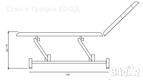 Електрическа кушетка Torac (1 мотор) 198 х 68 х 43/77 см, снимка 6 - Кушетки - 37780644