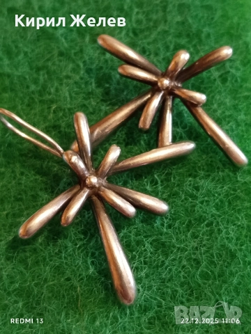 Сребърни обеци абстрактен дизайн ЗАРЯ подходящ аксесоар за ежедневието 35810, снимка 2 - Обеци - 52872821