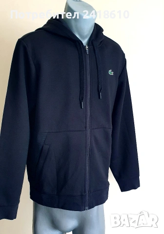 Lacoste Sport Classic Fit Full Zip Hoodie Mens Size 4 - M ОРИГИНАЛ! Мъжка Качулка с цял цип!, снимка 9 - Спортни дрехи, екипи - 53594537