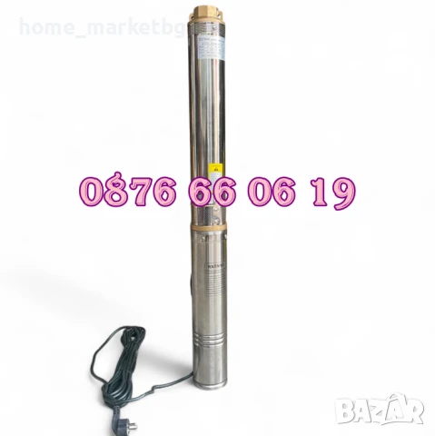 Турбинна водна помпа 1000W, дълбочинна сондажна помпа с турбина 1.5", снимка 2 - Напояване - 50577895