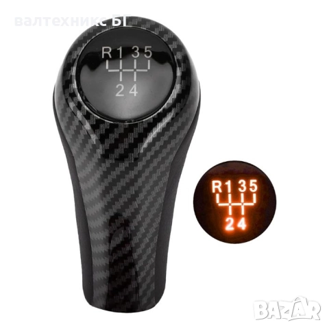 Топка за скоростен лост PA756 - 5 Скорости - Светеща - Карбон , снимка 2 - Аксесоари и консумативи - 52179447