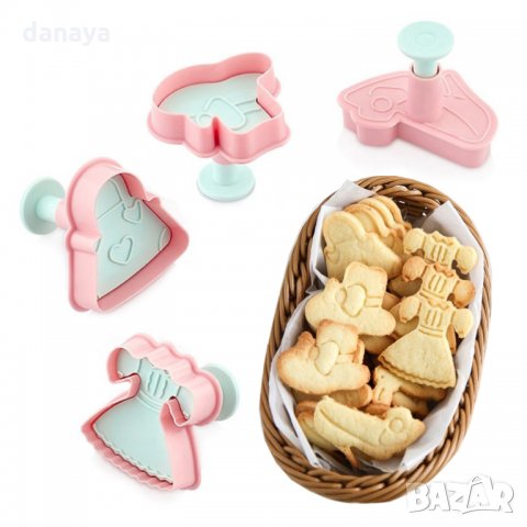 2189 Комплект резци за сладки Мода, 4 броя