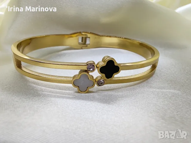 Гривна от медицинска стомана , снимка 3 - Гривни - 49909485