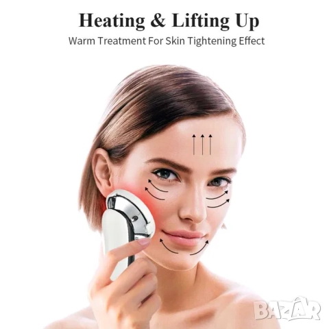 Уред за лице EMS мезотерапия Масажор фотонна терапия Лифтинг, акне, снимка 6 - Масажори - 52083320