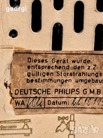 ретро лампово радио Philips Philetta , снимка 9 - Радиокасетофони, транзистори - 48654531