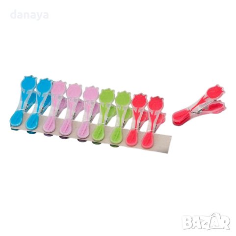 3694 Комплект щипки за пране Лале, 10 броя, снимка 3 - Сушилници - 40628759