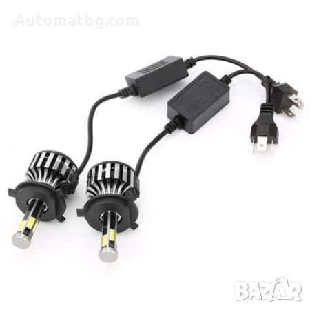 Комплект диодни крушки за фарове Automat, с 6 страни – X6S LED Headlight H4, снимка 7 - Аксесоари и консумативи - 28082459
