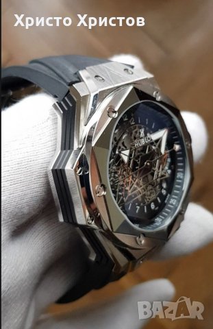 Мъжки луксозен часовник Hublot Sang Bleu II, снимка 4 - Мъжки - 33178401