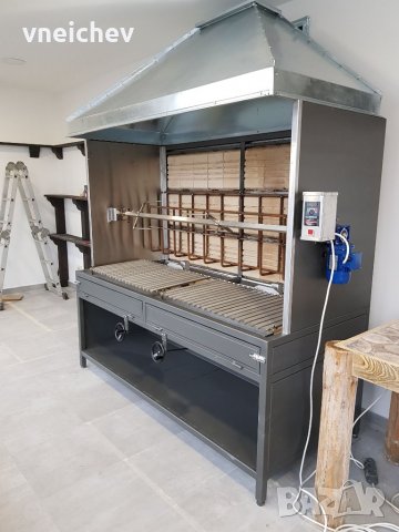 Професионална скара на дарва и въглища-чеверме, снимка 4 - Обзавеждане на кухня - 26083713