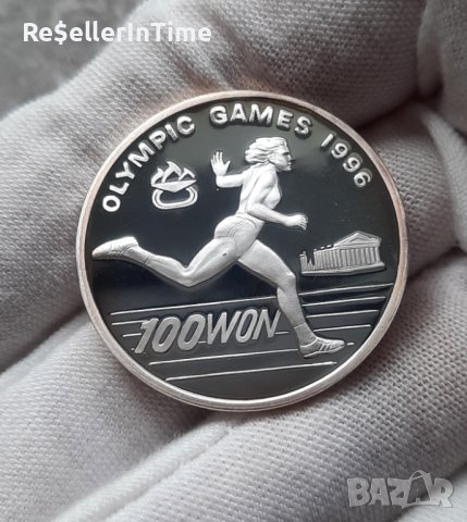 Възпоменателна сребърна монета 100 Won Sprinter