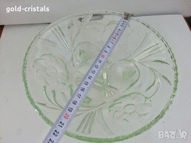 Ретро стъклена купа фруктиера , снимка 6 - Антикварни и старинни предмети - 26751187