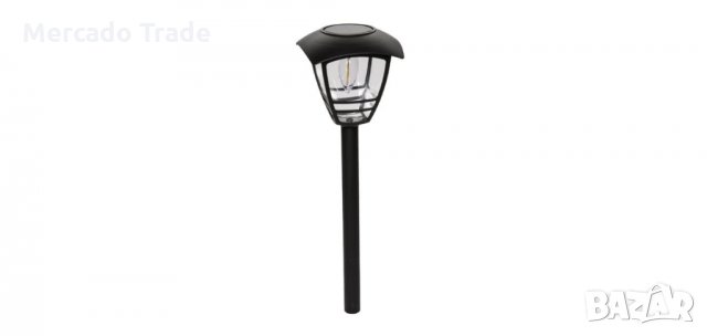 Соларна лампа, Черен, 44см