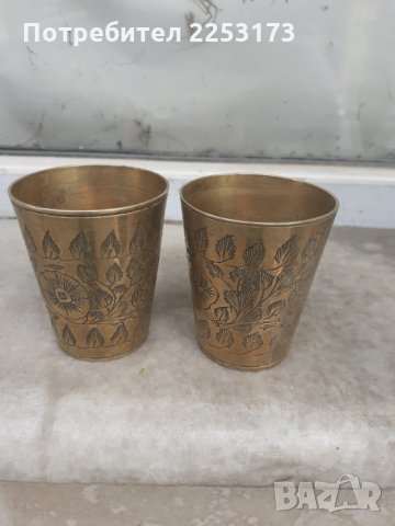 Индийски месингови чаши рисувани