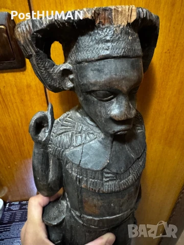 Африканска статуетка, снимка 6 - Статуетки - 51072500