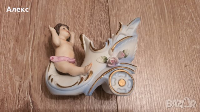 Стара порцеланова вазичка, Франция, 1950г, снимка 8 - Колекции - 38502018