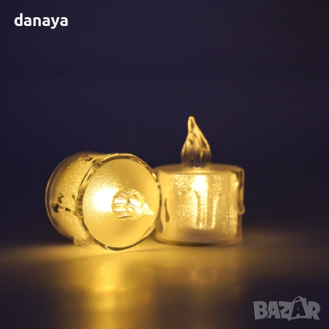 6229 Мини електронна свещ коледна LED свещичка, снимка 4 - Декорация за дома - 52116739