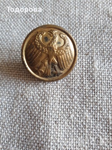 Старо военно копче с позлата, снимка 2 - Антикварни и старинни предмети - 37500187