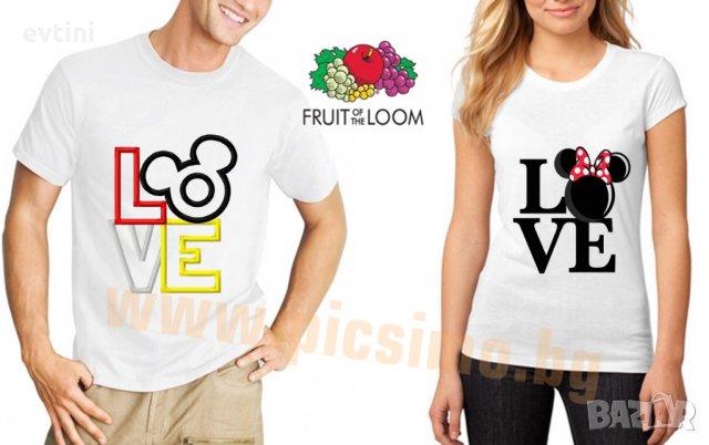 Тениски за двама / Тениски за влюбени за Свети Валентин, снимка 3 - Тениски - 27873907