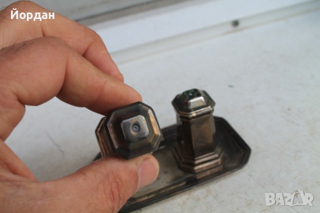  Посребрен комплект за сол и пипер, снимка 3 - Аксесоари за кухня - 40644397