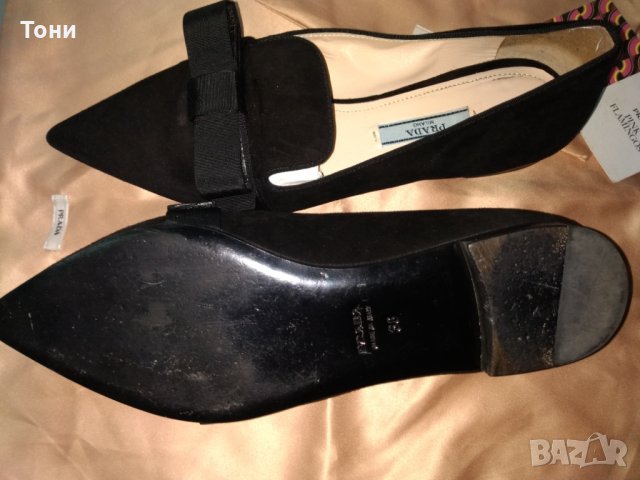 Дамски елегантни оригинални  обувки Prada Women's Black Loafer 100 % кожа , снимка 12 - Дамски обувки на ток - 18714675