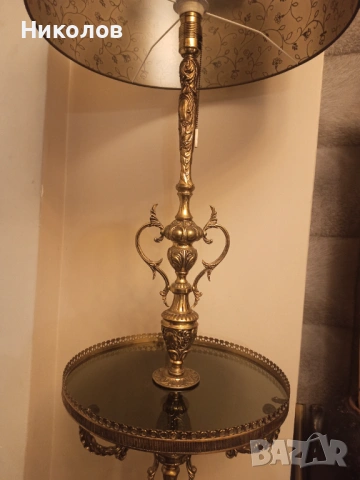 Месингова стояща лампа, снимка 4 - Антикварни и старинни предмети - 53242563