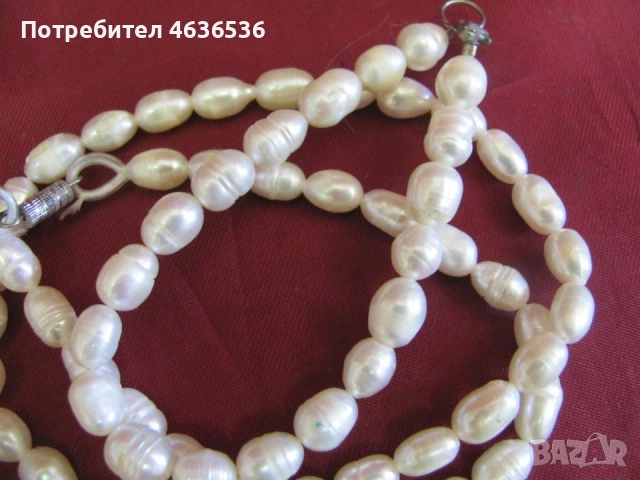 Дамско колие и гривна естествени перли, снимка 4 - Бижутерийни комплекти - 53322363