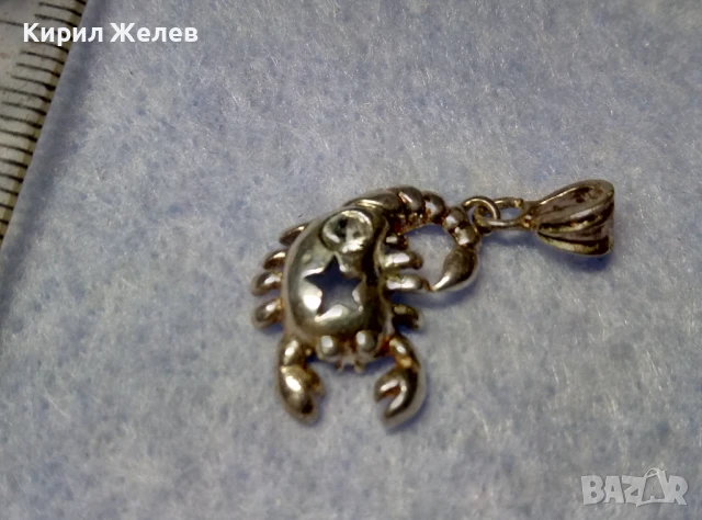 ЗОДИЯ СКОРПИОН ФИГУРАЛЕН СРЕБЪРЕН ПЕНДАНТ СРЕБРО 925 с ИСКРЯЩ ЦИРКОН 44296, снимка 2 - Колиета, медальони, синджири - 50510690