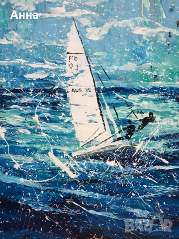 Авторска абстрактна картина, снимка 3 - Картини - 53601417