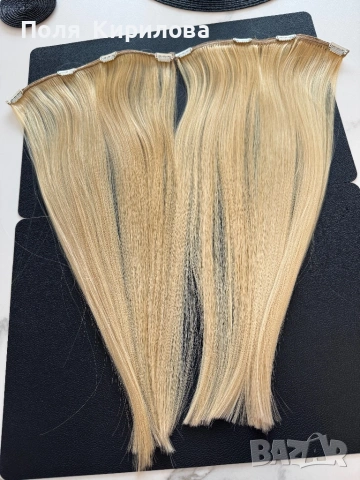 Естествена руса коса от Artfirum Hair Itd, снимка 12 - Аксесоари за коса - 53211239