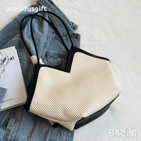 Дамска голяма стилна ежедневна чанта, снимка 5 - Чанти - 51142048