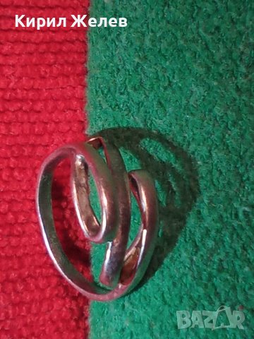 АРТИСТИЧЕН СРЕБЪРЕН ПРЪСТЕН СРЕБРО 925 АЖУРНА РЪЧНА БИЖУТЕРСКА ВИНТИДЖ ИЗРАБОТКА 39983, снимка 16 - Пръстени - 43224820