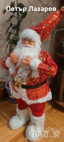 Хо,хо,хо- Дядо Коледа ( 90см) , който чака да бъде подарен , снимка 3 - Декорация за дома - 52576104