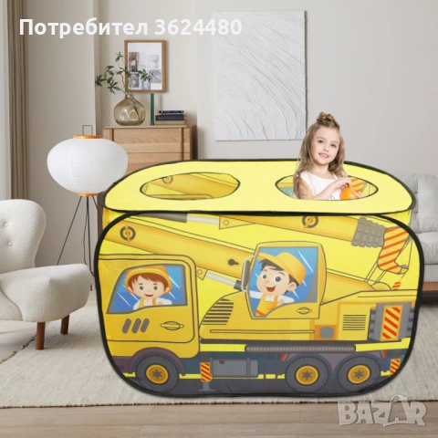 Голяма сгъваема детска палатка за игра камион 4780, снимка 6 - Други - 53358673