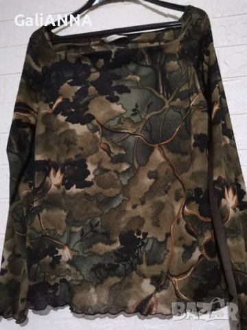 СТРАХОТНА И ЕФЕКТНА БЛУЗА XL, снимка 2 - Туники - 40692762