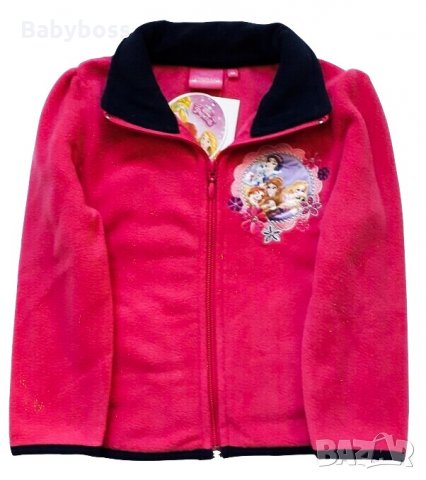 Поларено яке за момиче с принцеси Disney циклама, снимка 1 - Детски якета и елеци - 31926781