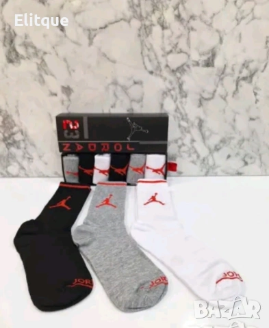 унисекс дълги чорапи в кутия 6 чифта jordan , снимка 3 - Дамски чорапи - 53182100