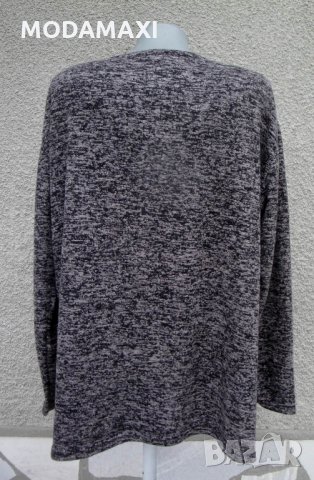 3XL/4XL Нова туника „Madam j“  в сиво , снимка 6 - Блузи с дълъг ръкав и пуловери - 26647484