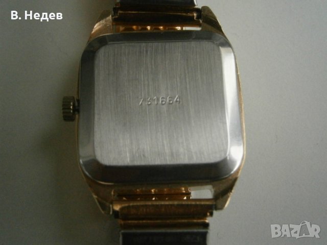 RАКЕТА - Cartier, кал. 2614.H, made in USSR, каса 32,5х32,5mm, Au, снимка 8 - Мъжки - 39304345