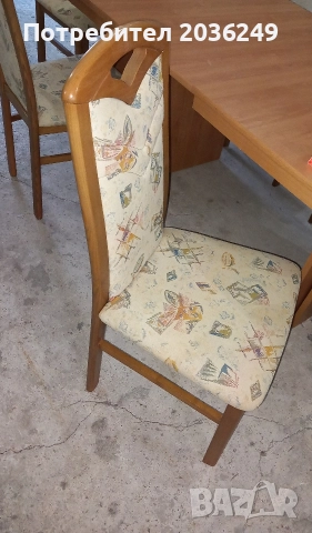 Комплект масивна разтегателна маса с 6 стола, снимка 5 - Маси - 52944665