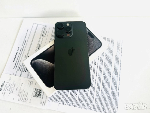 Като НОВ! iPhone 15 Pro Max 256GB Black Titanium ГАРАНЦИЯ!, снимка 4 - Apple iPhone - 52445414