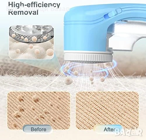 Нова Електрическа машинка за мъх текстил дрехи USB 1400mAh батерия, снимка 3 - Други стоки за дома - 53155803