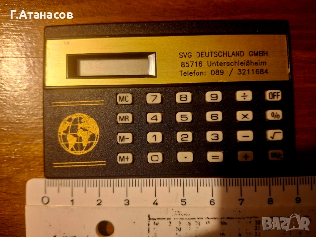 Работещ мини калкулатор визитка колекционерски , снимка 2 - Друга електроника - 52712794
